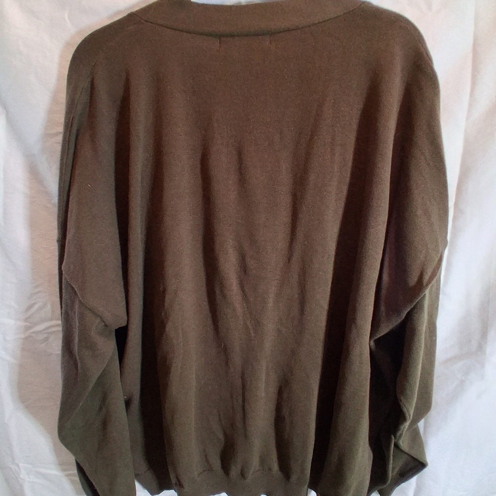 NATURAL LIFE Olive Green Cardigan with White and Yellow Daisy - Picture 5 of 5